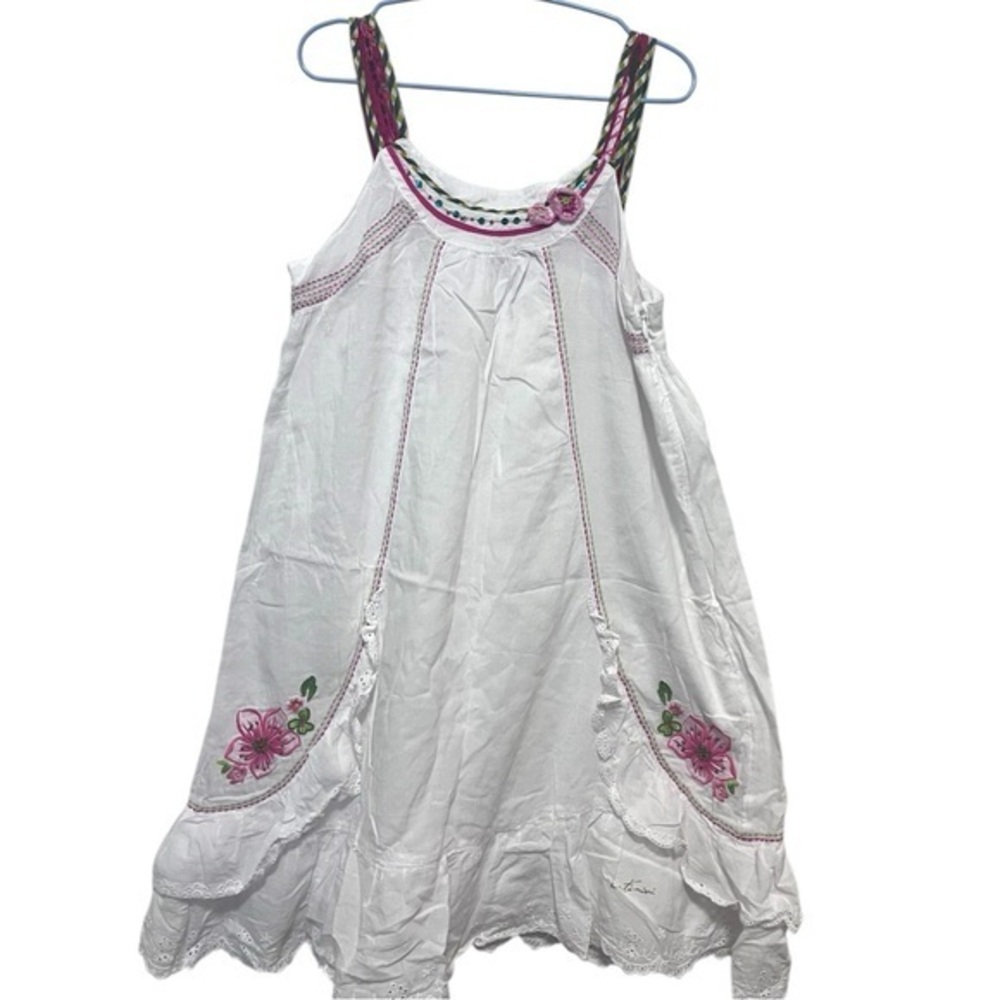 Catimini Girls Eyelet Embroidered Dress